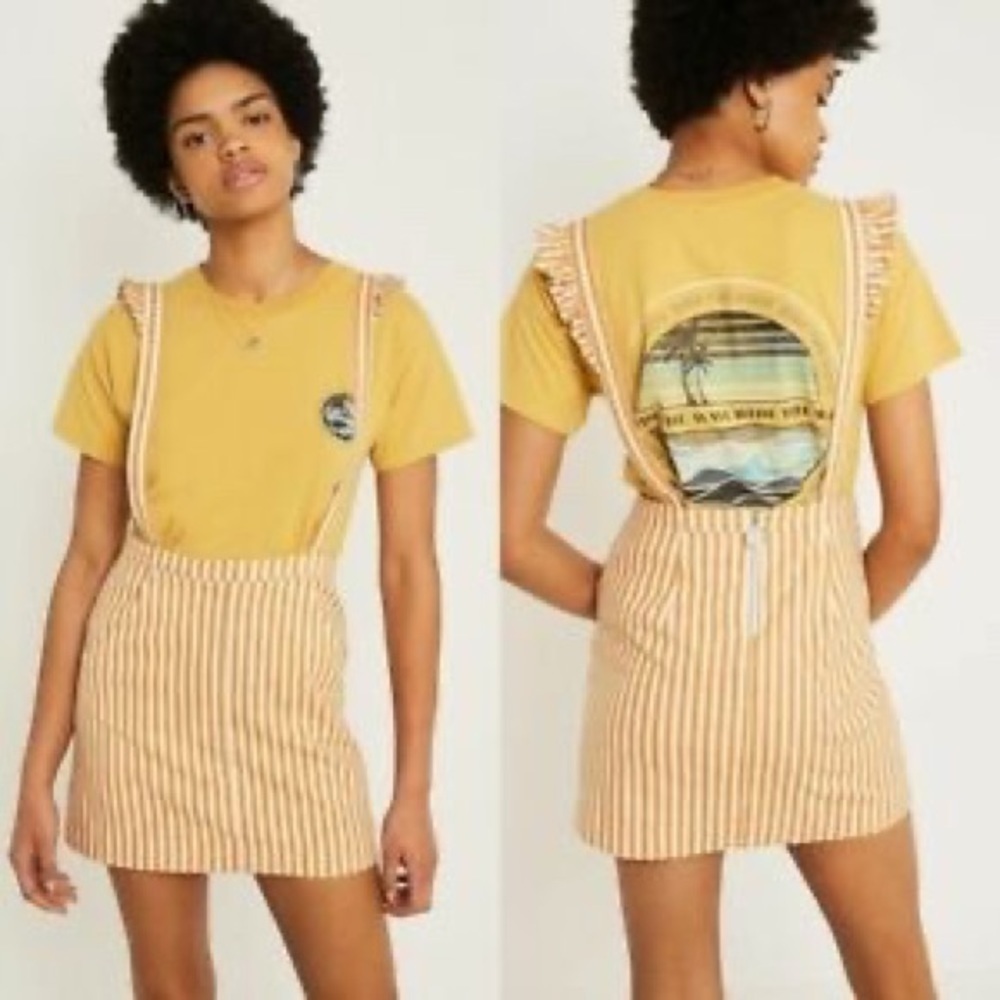 NWT urban outfitters rosie Ruffle suspender skirt